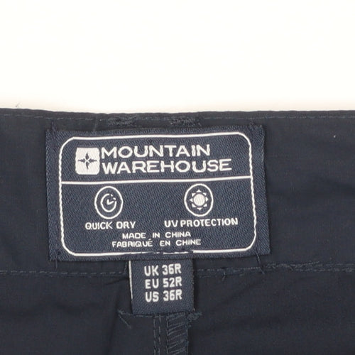 Mountain Warehouse Men's Blue Cargo Trousers Size L 36R Quick Dry