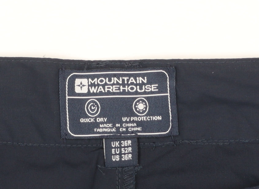 Mountain Warehouse Men's Blue Cargo Trousers Size L 36R Quick Dry