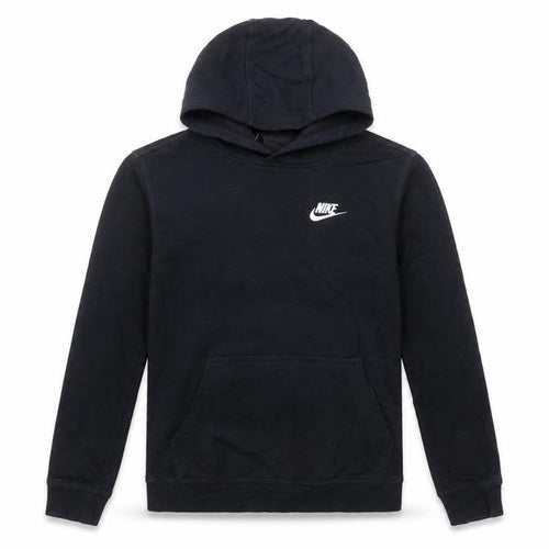 Nike Boys Black Pullover Hoodie Size L 147-158cm Cotton Blend Standard Fit