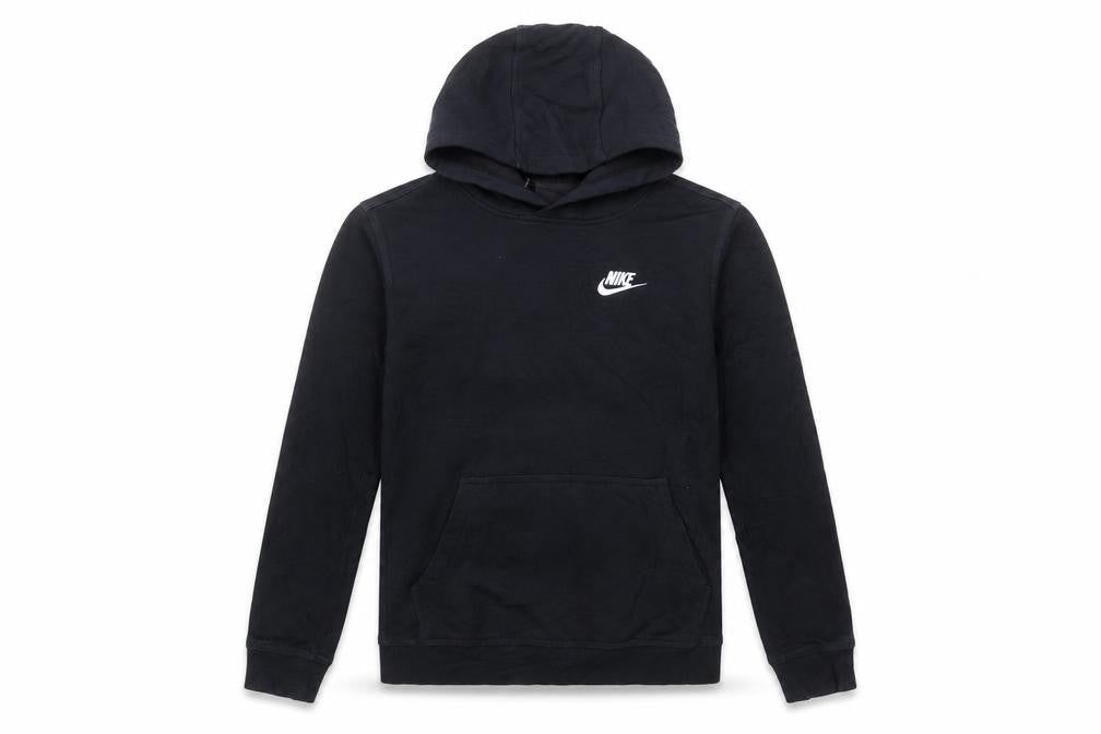 Nike Boys Black Pullover Hoodie Size L 147-158cm Cotton Blend Standard Fit