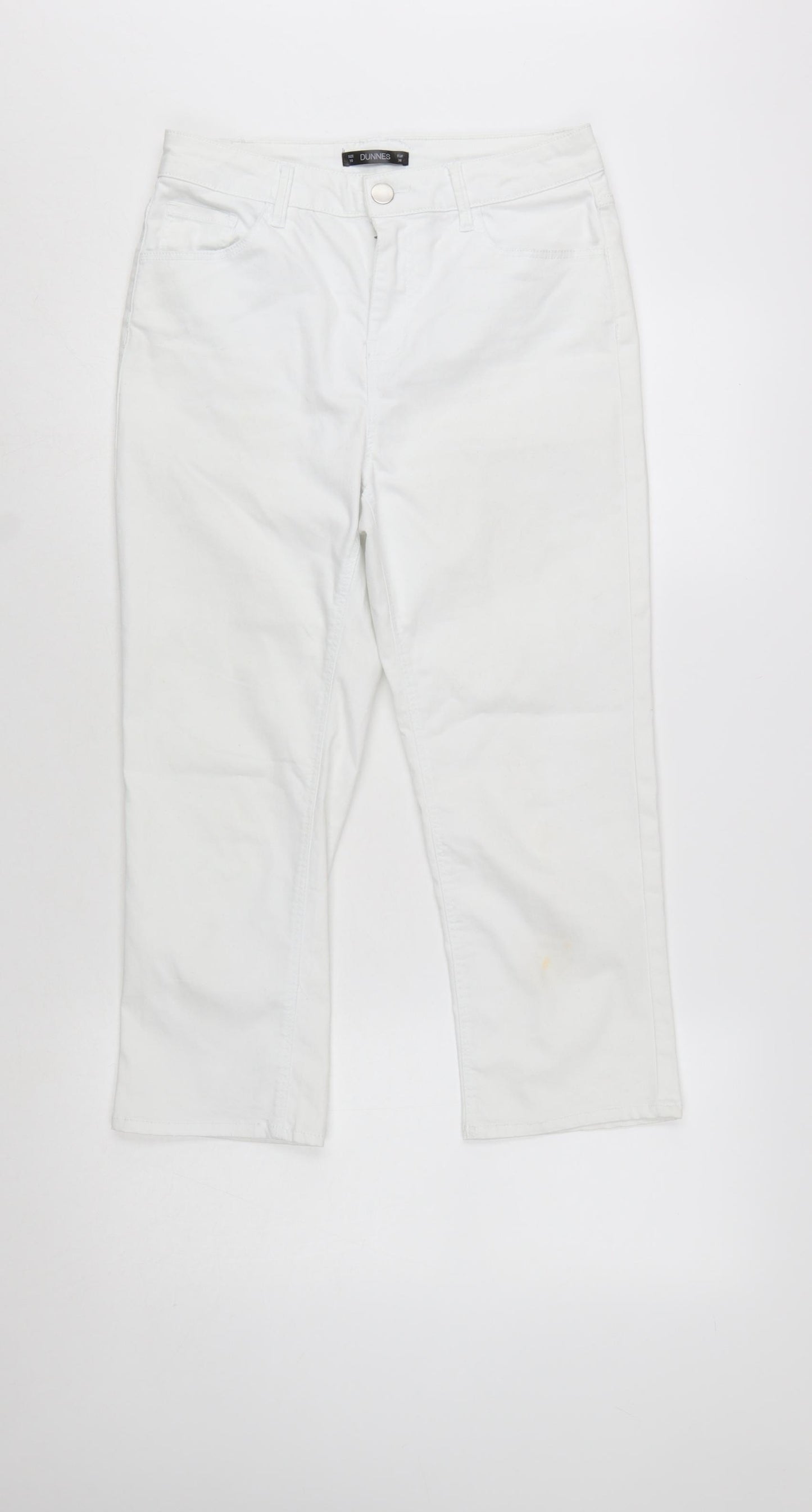 Dunnes Women’s White Cropped Stretch Jeans Size 10