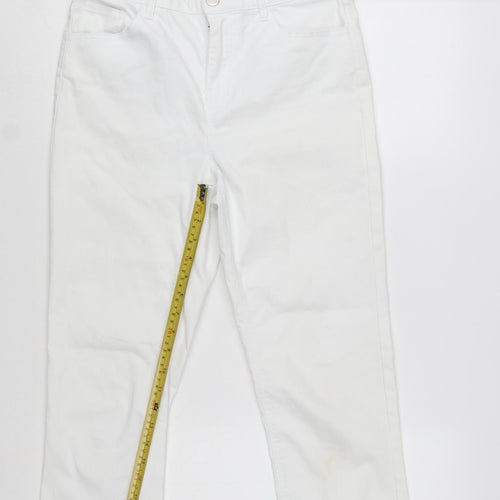 Dunnes Women’s White Cropped Stretch Jeans Size 10