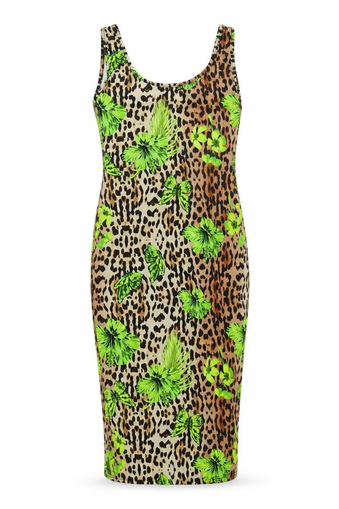 Missguided Women's Multicoloured Animal Print Bodycon Dress Size 8