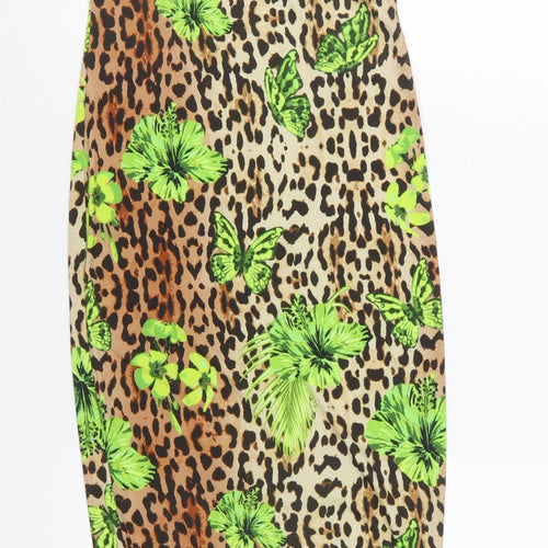 Missguided Women's Multicoloured Animal Print Bodycon Dress Size 8