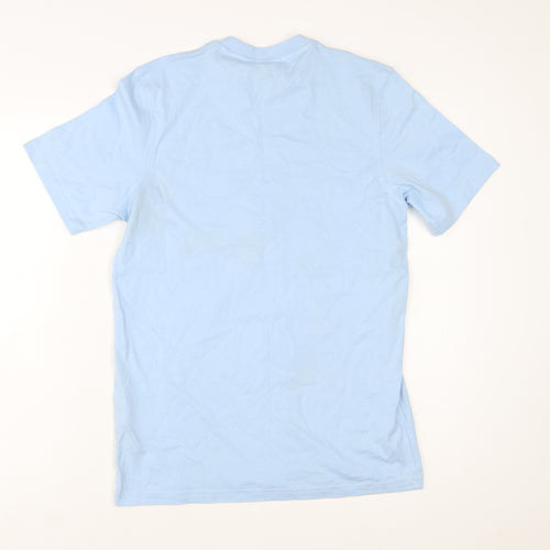 Adidas Women Blue Cotton Short Sleeve Basic T-Shirt Size S