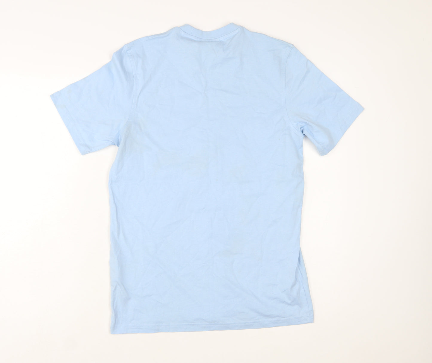 Adidas Women Blue Cotton Short Sleeve Basic T-Shirt Size S