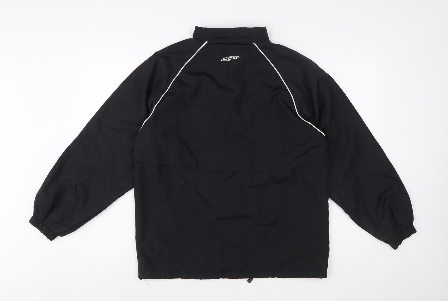 CCM Mens Black L Windbreaker Jacket Polyester Sportswear