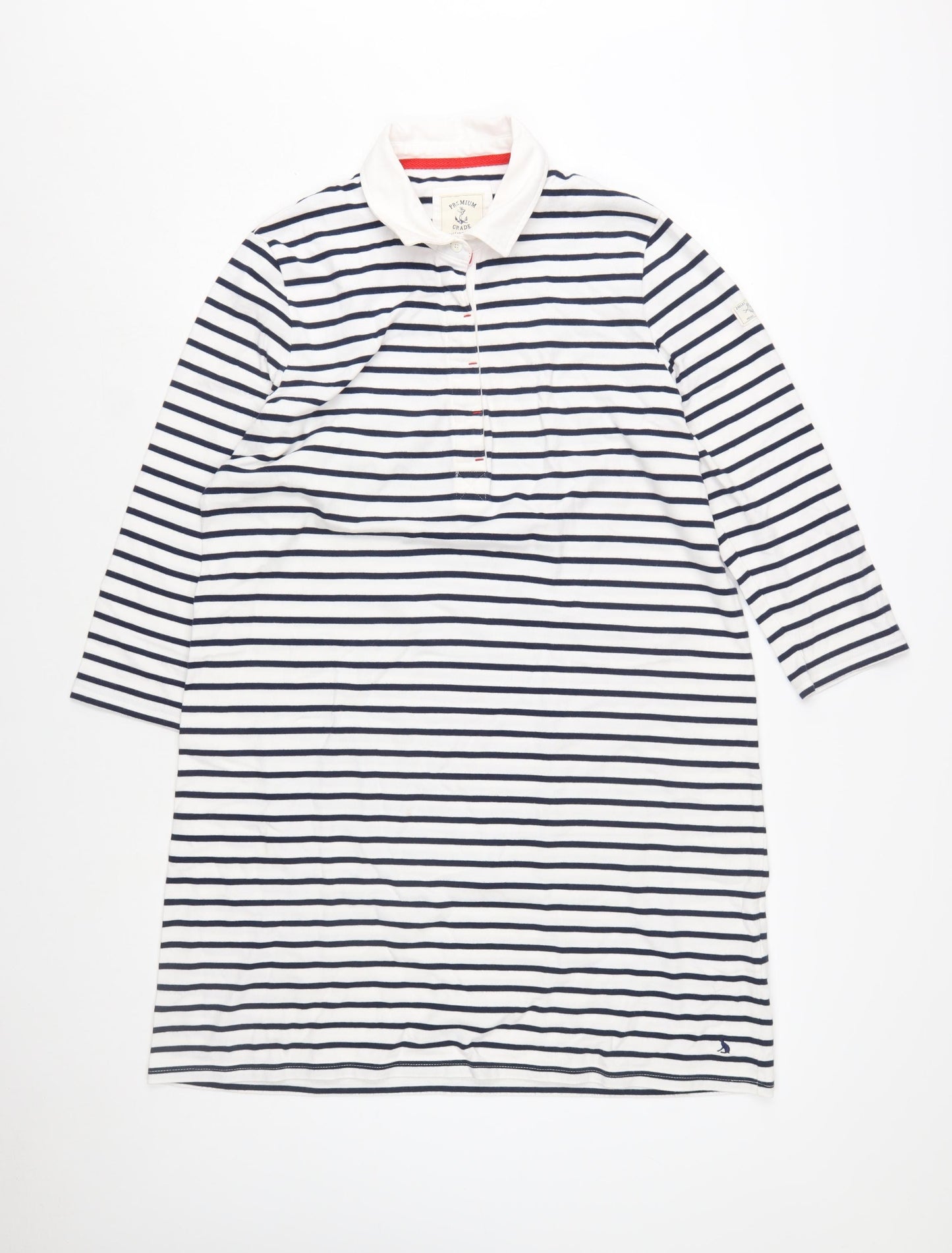 Joules Women’s Multicoloured Size 16 Striped Collared Shirt Dress