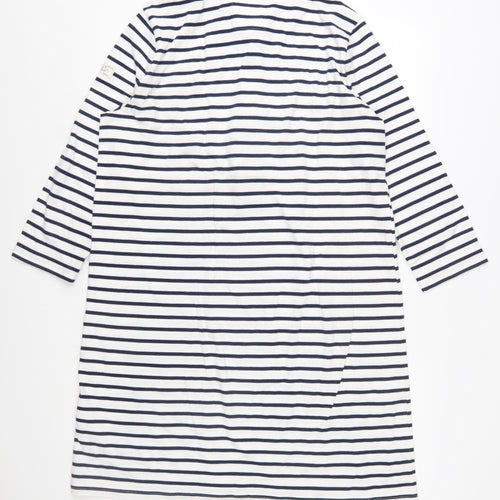 Joules Women’s Multicoloured Size 16 Striped Collared Shirt Dress