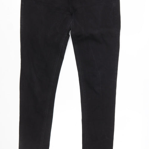 Moto Women's Black Skinny Jeans Tall W32 L36 Stretch Denim