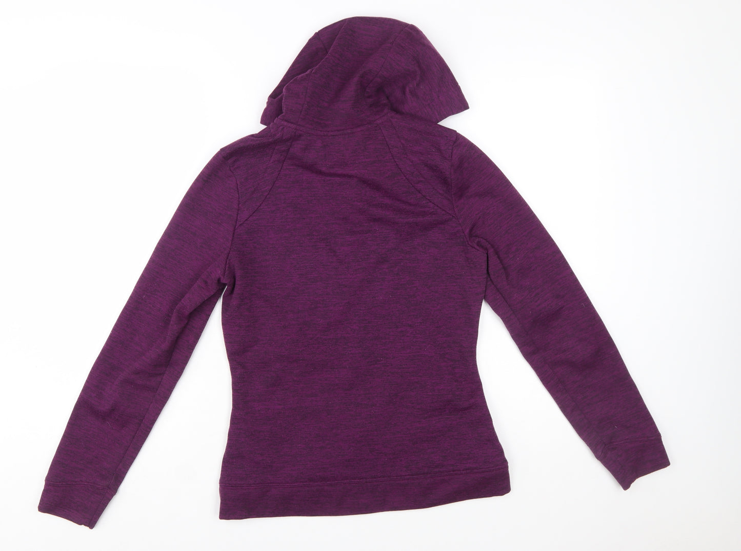 The North Face Womens Purple Full Zip Hoodie Size S Fleece Lined Outdoor