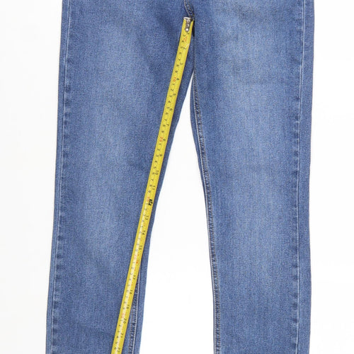 Warehouse Women's Blue Straight Regular Fit Mid Rise Jeans UK 10