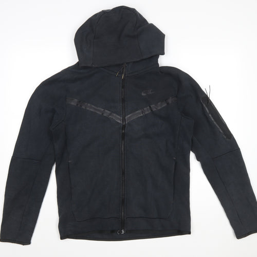 Nike Men's Black Full Zip Hoodie Size S Cotton Blend