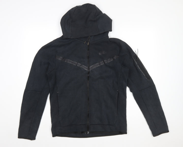 Nike Men's Black Full Zip Hoodie Size S Cotton Blend