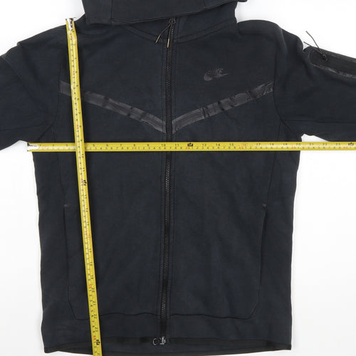 Nike Men's Black Full Zip Hoodie Size S Cotton Blend