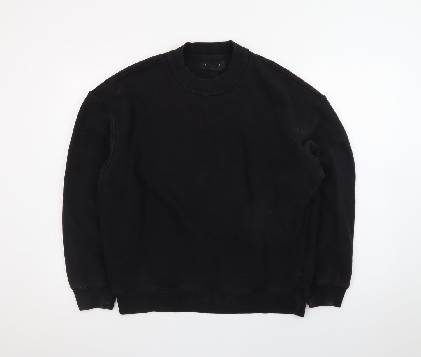 AllSaints Men's Black XS Pullover Crew Neck Sweatshirt