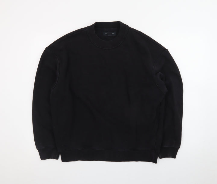 AllSaints Men's Black XS Pullover Crew Neck Sweatshirt