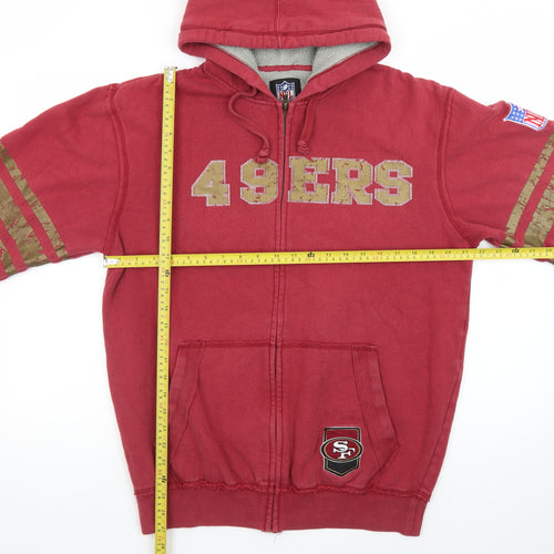NFL Men's Red Full Zip 49ers Hoodie Size M Fleece Lined