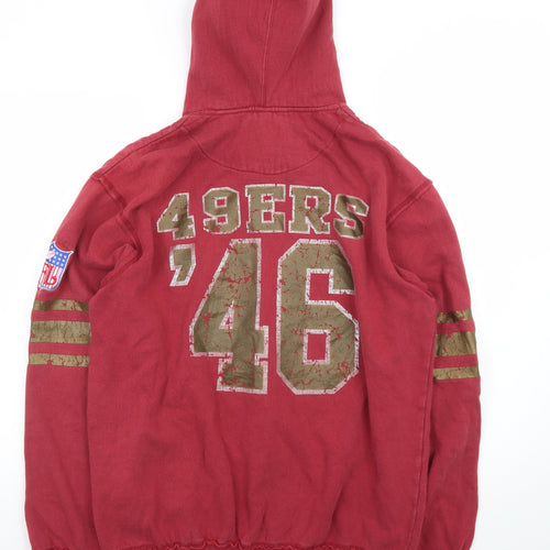 NFL Men's Red Full Zip 49ers Hoodie Size M Fleece Lined