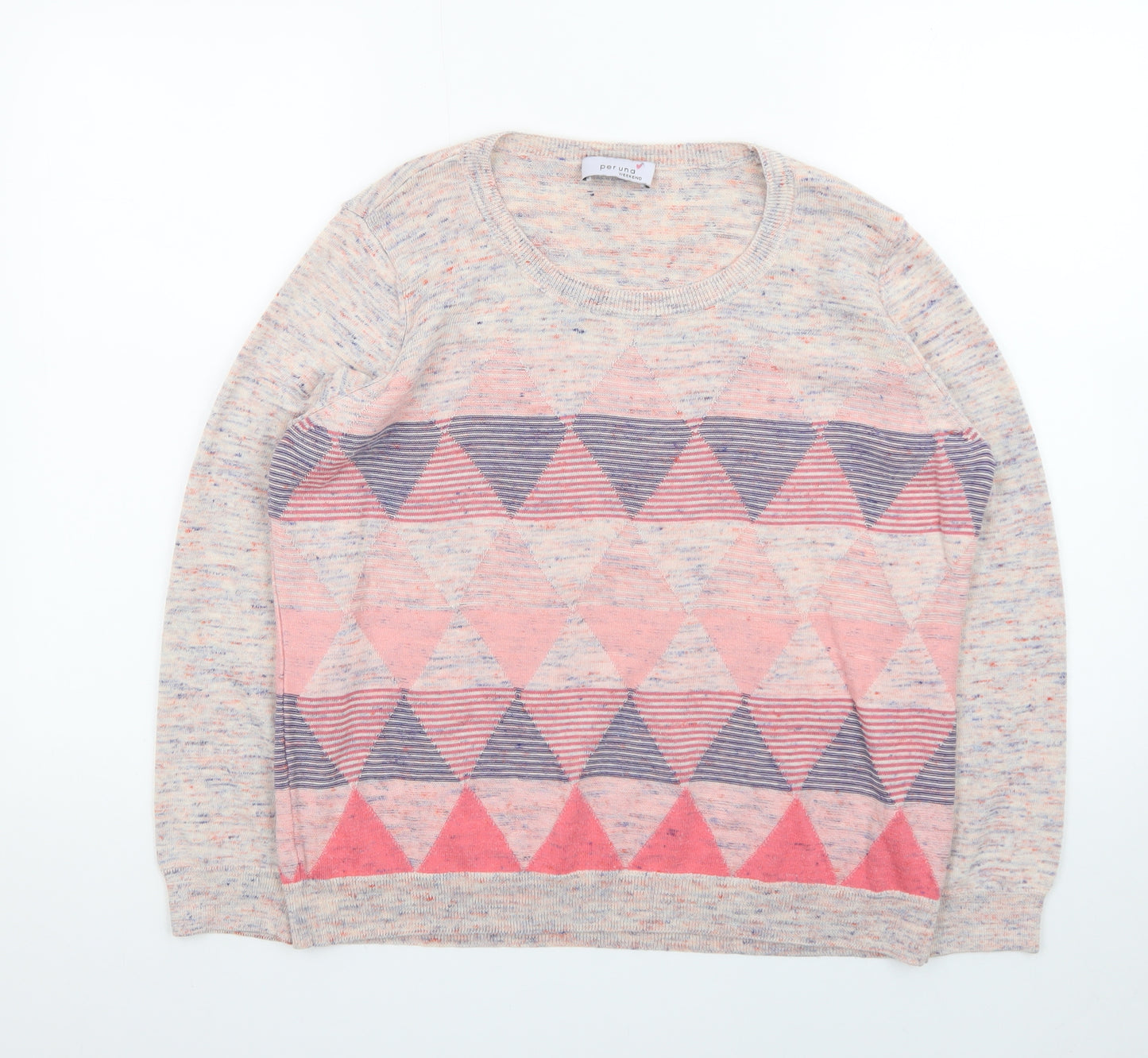 Marks and Spencer Women’s Multicoloured Argyle Knit Jumper Size 16