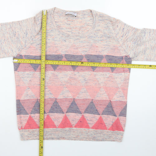 Marks and Spencer Women’s Multicoloured Argyle Knit Jumper Size 16