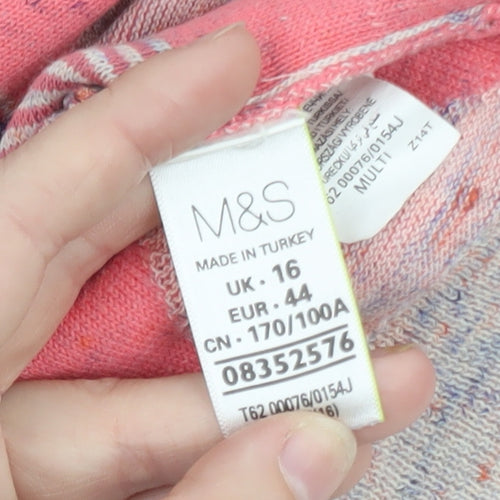 Marks and Spencer Women’s Multicoloured Argyle Knit Jumper Size 16