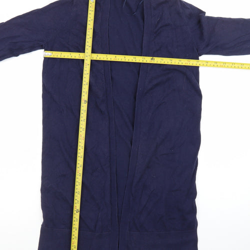 Oasis Women’s Blue Long Sleeve Open Knit Cotton Cardigan Size S