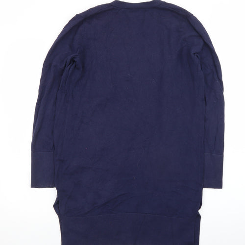 Oasis Women’s Blue Long Sleeve Open Knit Cotton Cardigan Size S