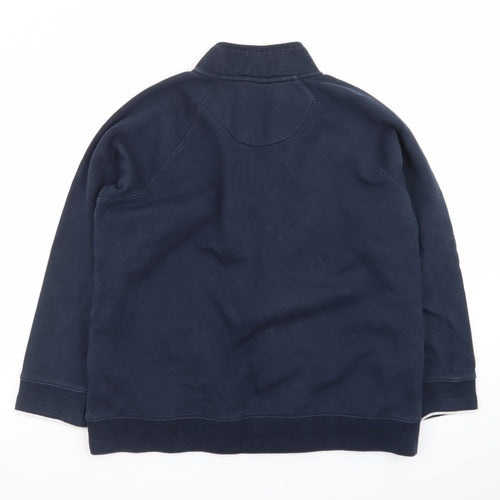 Crew Clothing Company Women Navy 1/2 Zip Sweatshirt Size 16 Cotton Blend