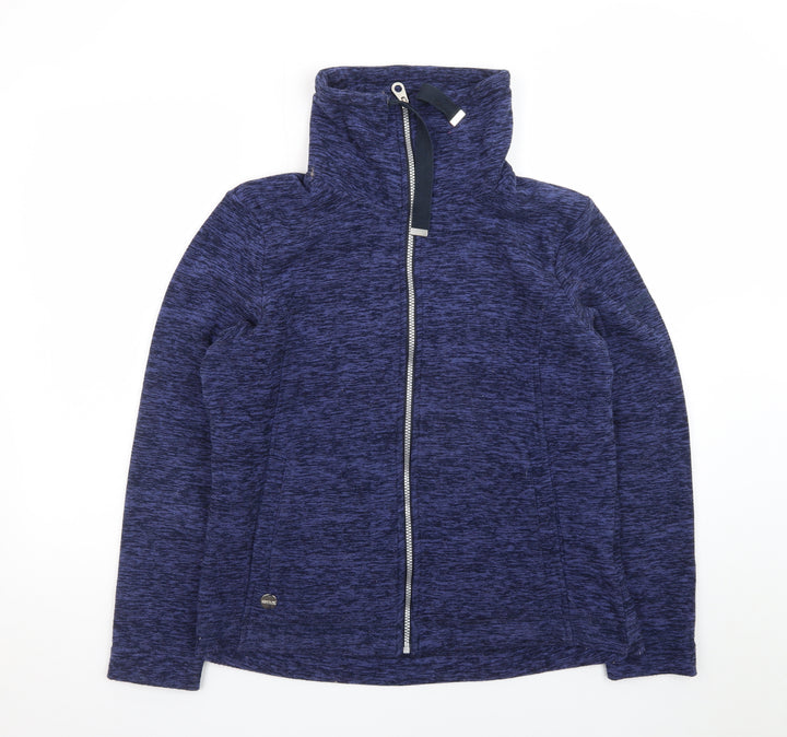 Regatta Womens Blue Soft Shell Fleece Zip Jacket Size 14
