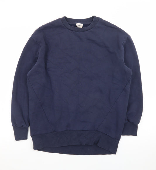 River Island Men's Blue Crew Neck Pullover Sweatshirt Size S