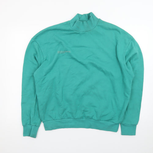 Pangaia Men's Green High Neck Organic Cotton Sweatshirt Size S