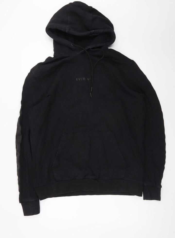Everlast Mens Black Pullover Hoodie Medium Sports Fleece