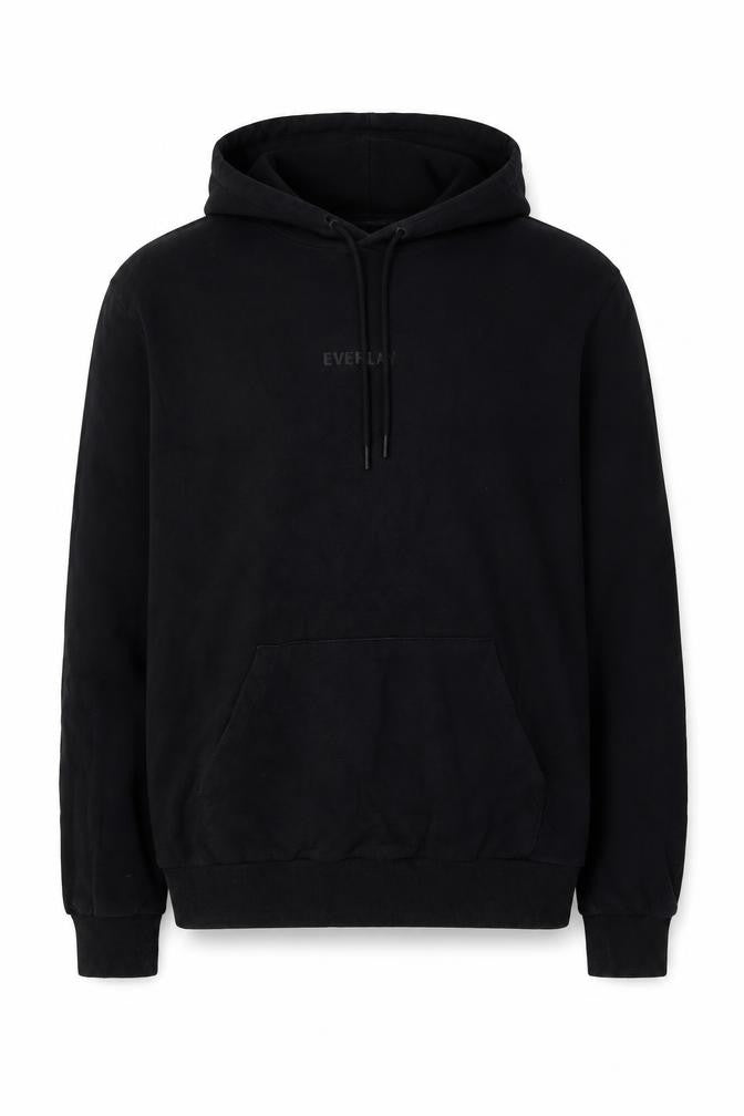 Front view of Everlast men’s black pullover hoodie medium sports fleece
