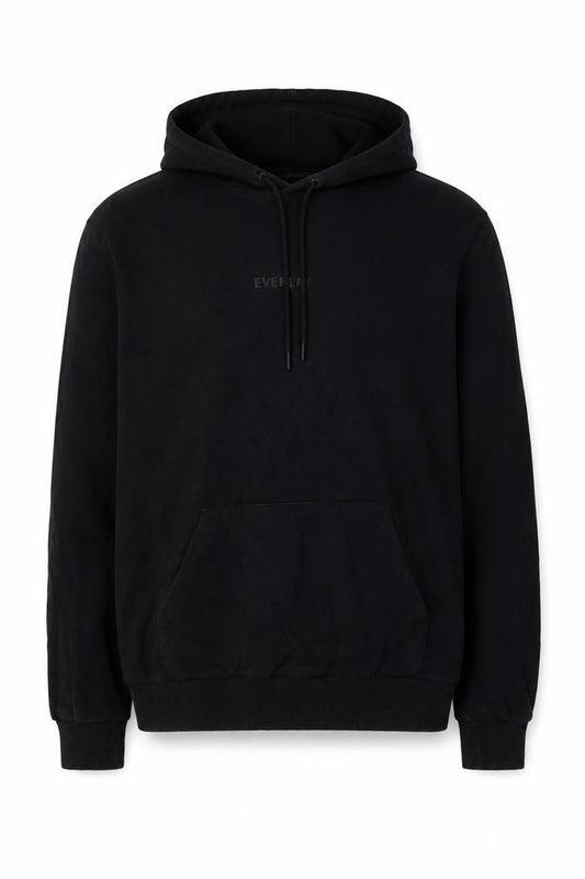 Front view of Everlast men’s black pullover hoodie medium sports fleece