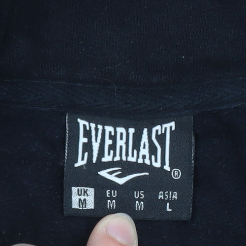 Everlast Mens Black Pullover Hoodie Medium Sports Fleece