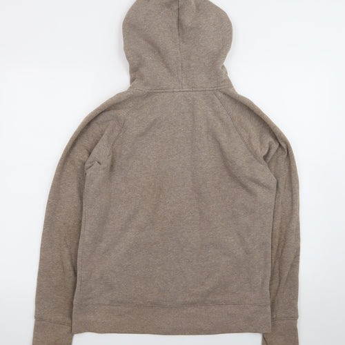 GAP Women Beige Full Zip Hoodie L Cotton Blend Casual