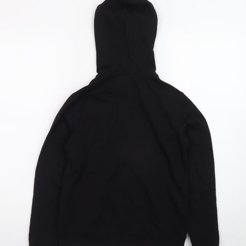 Guess Womens Black Size 12 Full Zip Hoodie Sweatshirt