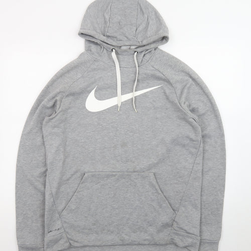 Nike Men's Grey Dri-Fit Pullover Hoodie Size L Sportswear
