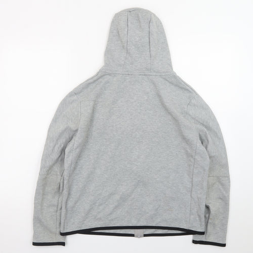 Nike Men's Grey Full Zip Hoodie L Sportswear Lightweight