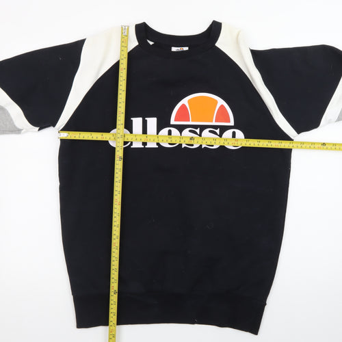 Ellesse Men's Black Colourblock Logo Sweatshirt Size M Pullover