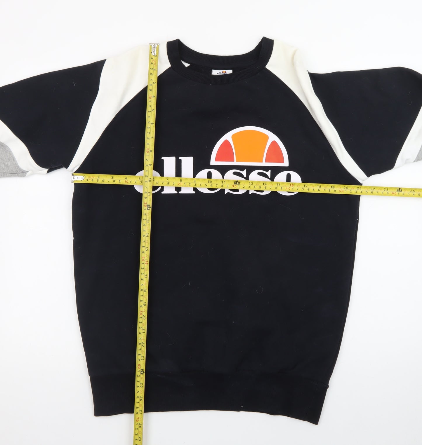 Ellesse Men's Black Colourblock Logo Sweatshirt Size M Pullover