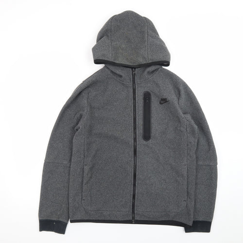 Nike Men’s Grey Full Zip Hoodie XL Fleece Sweatshirt