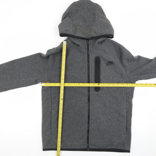 Nike Men’s Grey Full Zip Hoodie XL Fleece Sweatshirt