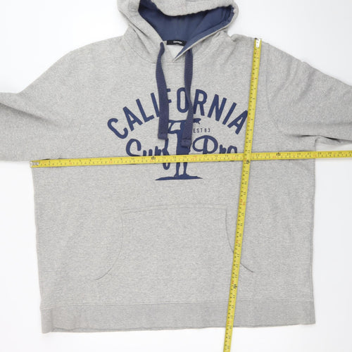 George Mens Grey Pullover Hoodie XX Large California Surf Graphic
