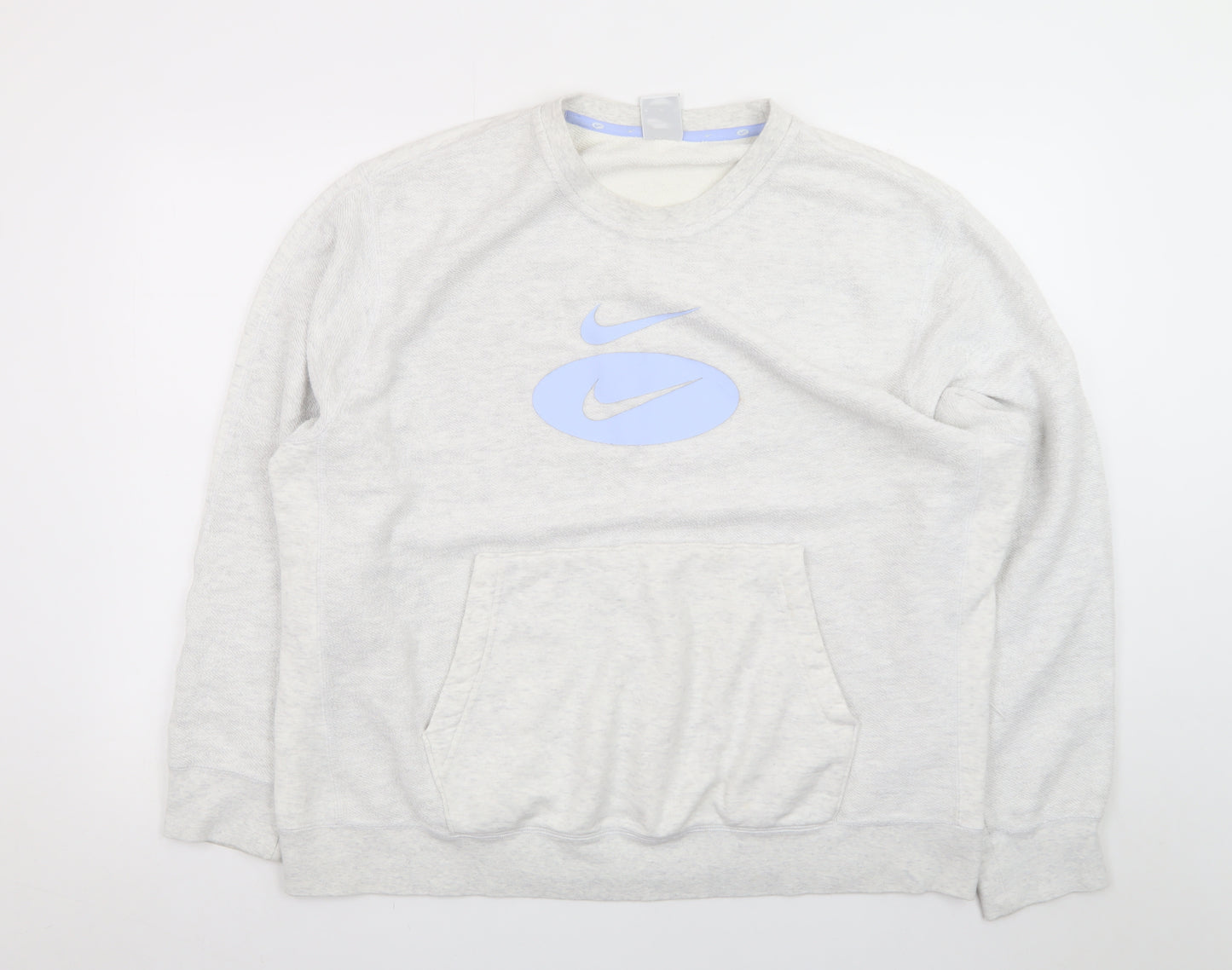 Nike Womens Grey XL Pullover Sweatshirt with Logo