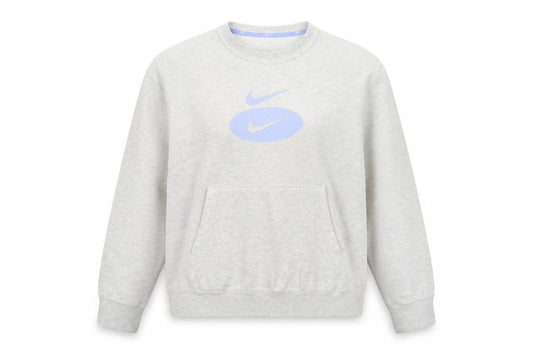 Front view of Nike women’s grey xl pullover sweatshirt with logo