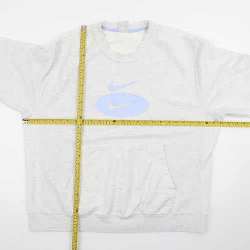 Nike Womens Grey XL Pullover Sweatshirt with Logo
