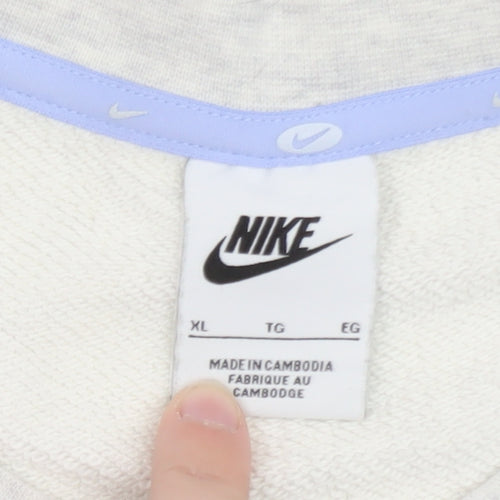 Nike Womens Grey XL Pullover Sweatshirt with Logo