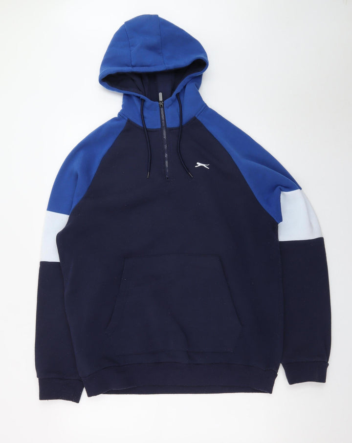 Slazenger Men's Blue XL 1/2 Zip Fleece Hoodie Sweatshirt
